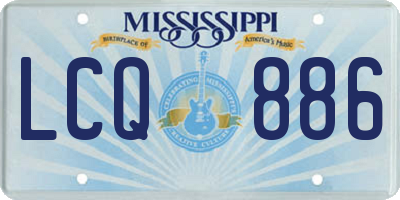 MS license plate LCQ886