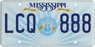 MS license plate LCQ888