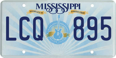 MS license plate LCQ895