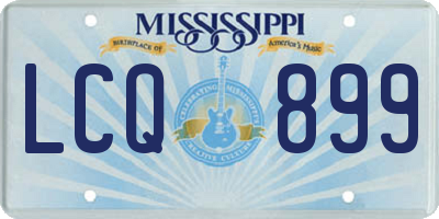 MS license plate LCQ899