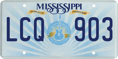 MS license plate LCQ903