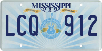 MS license plate LCQ912