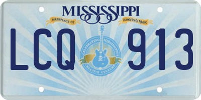 MS license plate LCQ913