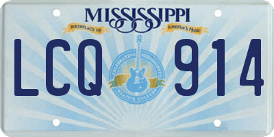MS license plate LCQ914