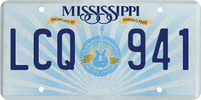 MS license plate LCQ941