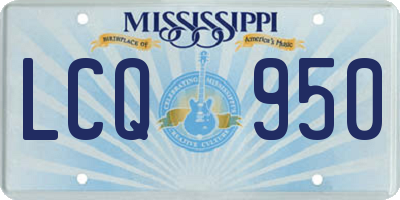 MS license plate LCQ950