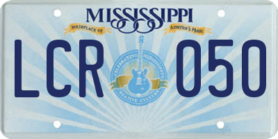 MS license plate LCR050