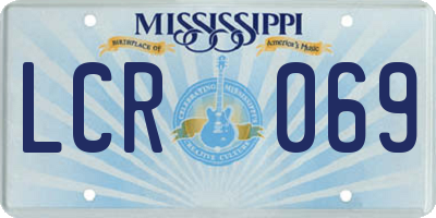 MS license plate LCR069