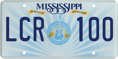 MS license plate LCR100