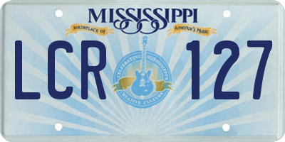 MS license plate LCR127