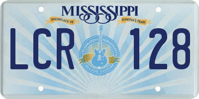 MS license plate LCR128