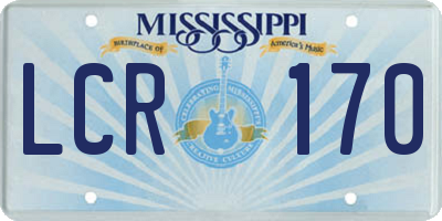 MS license plate LCR170