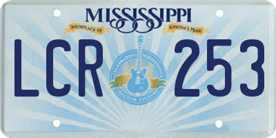 MS license plate LCR253