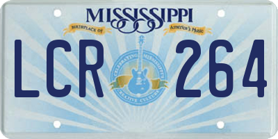 MS license plate LCR264