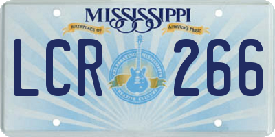 MS license plate LCR266