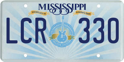 MS license plate LCR330
