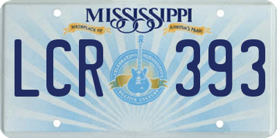 MS license plate LCR393