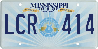 MS license plate LCR414