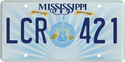 MS license plate LCR421
