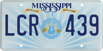 MS license plate LCR439