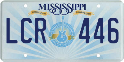 MS license plate LCR446