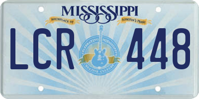 MS license plate LCR448