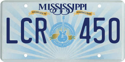 MS license plate LCR450