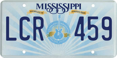 MS license plate LCR459