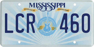 MS license plate LCR460
