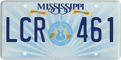 MS license plate LCR461