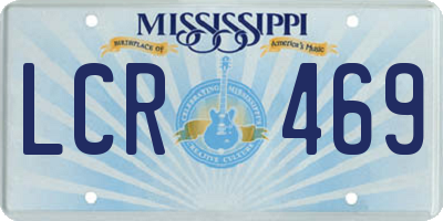 MS license plate LCR469