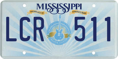 MS license plate LCR511
