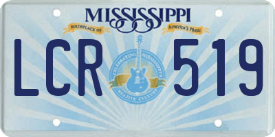 MS license plate LCR519