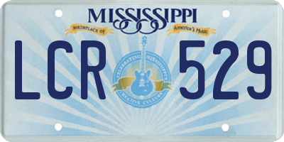 MS license plate LCR529