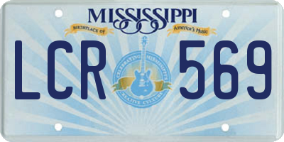 MS license plate LCR569