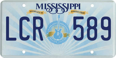 MS license plate LCR589