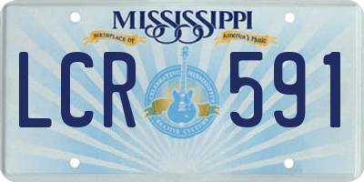 MS license plate LCR591