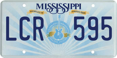MS license plate LCR595