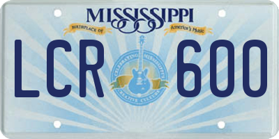 MS license plate LCR600