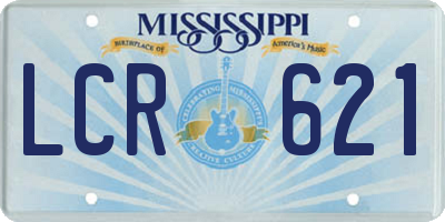 MS license plate LCR621