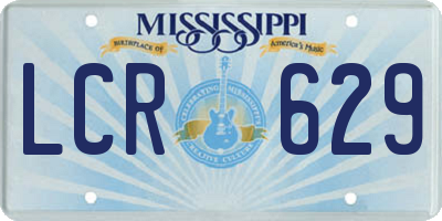 MS license plate LCR629