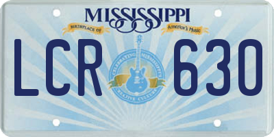 MS license plate LCR630
