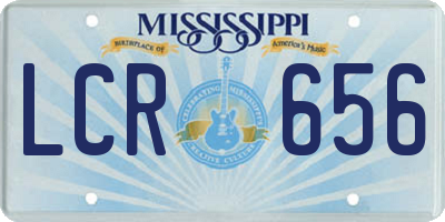 MS license plate LCR656