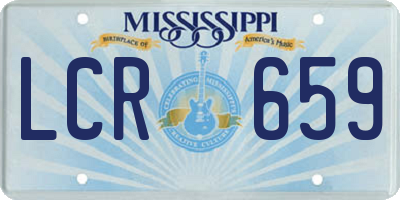 MS license plate LCR659