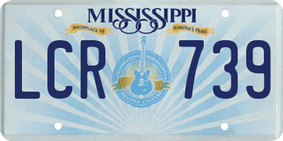 MS license plate LCR739