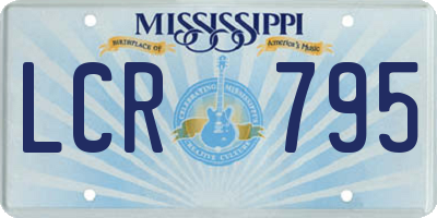 MS license plate LCR795