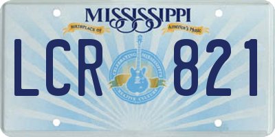 MS license plate LCR821