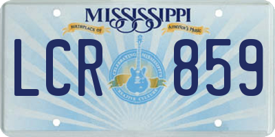 MS license plate LCR859