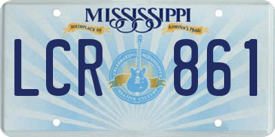 MS license plate LCR861