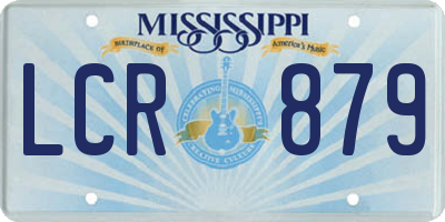 MS license plate LCR879